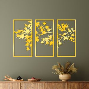 Wallity Metalna zidna dekoracija Golden Triple Tree 3