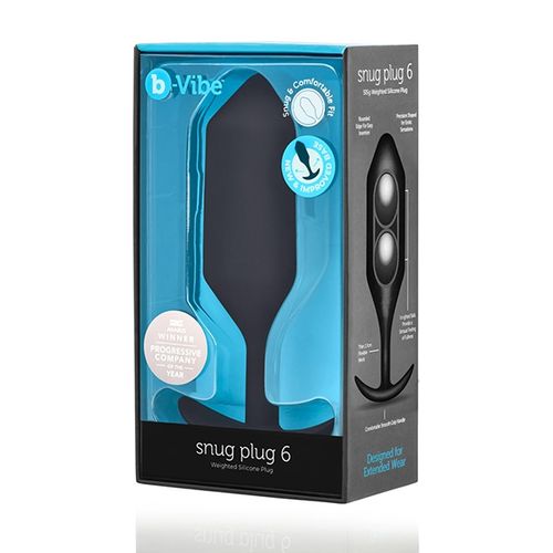 Analni čep B-Vibe - Snug Plug 6, crni slika 6