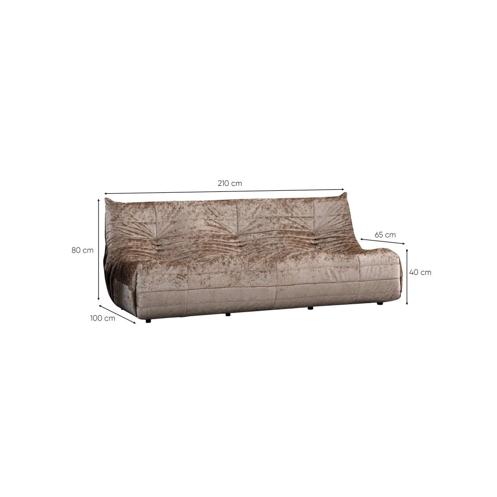 3-Sjedalna Sofa Bocek - Boja: Krema slika 7