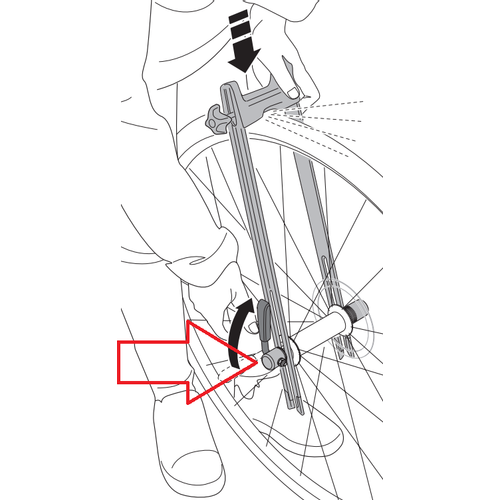 Thule Front Wheel Holder Thru-Axle 12-15mm Adapter 547-1 za držač prednjeg kotača za bicikle s thru osovinom slika 2