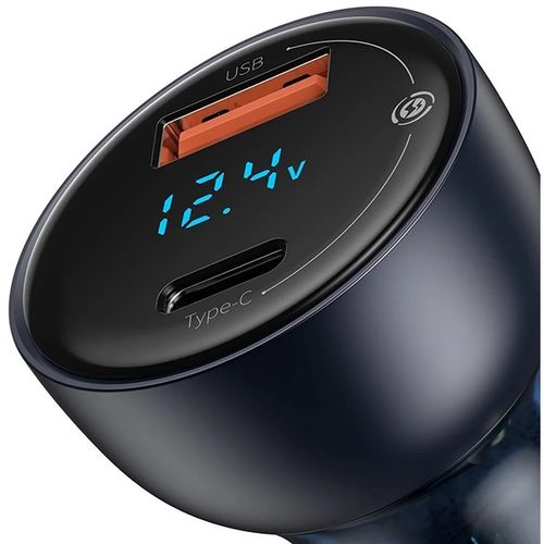 Auto punjač Baseus Particular Digital Display QC+PPS Dual Quick Charger Car Charger 65W (Dark Gray) slika 3