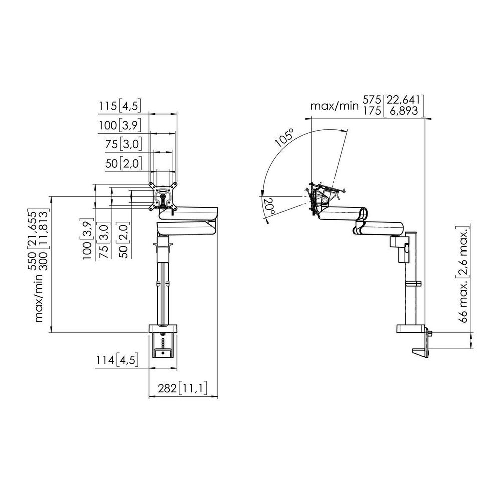 Vogel's MOMO2137B,nosač za ekrane do 43" sa pomakom 180° i nagib -20°/+105°,10kg slika 2