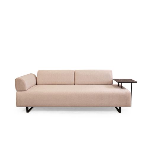 Atelier Del Sofa Infinity sa bočnim stolom - Bež trosed na razvlačenje slika 4