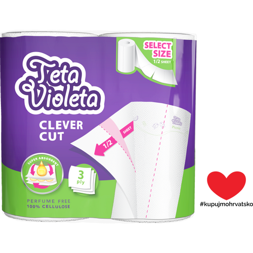 Teta Violeta Kuhinjski ručnici 2/1 3sl. PICNIC, Clever Cut 2 x 120 listića slika 1