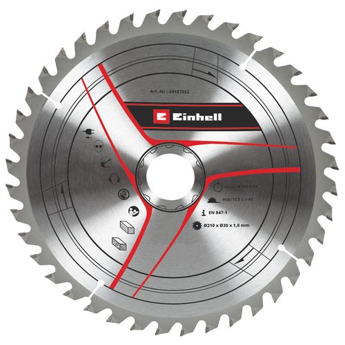 Einhell Pribor za stacionarne / preklopne testere TCT Rezni list 210x30x1,8 T40 slika 1