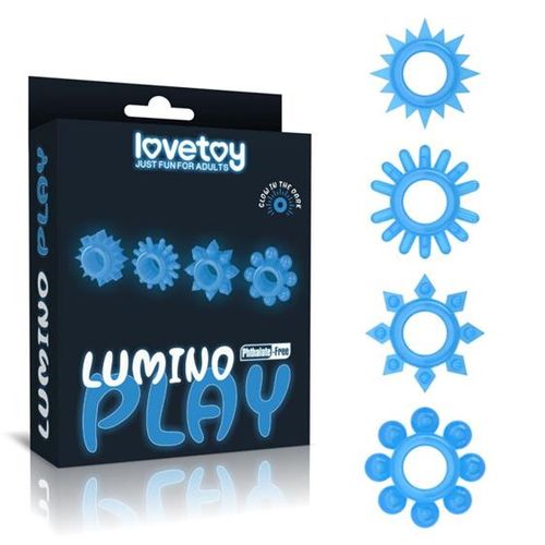 Lovetoy Lumino Play set od 4 penis prstena slika 1