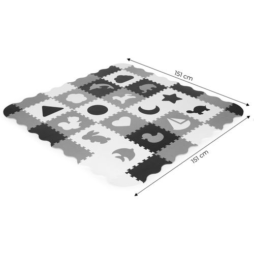 Ecotoys edukativna puzzle podloga za igru crno-bijela 36kom. slika 6