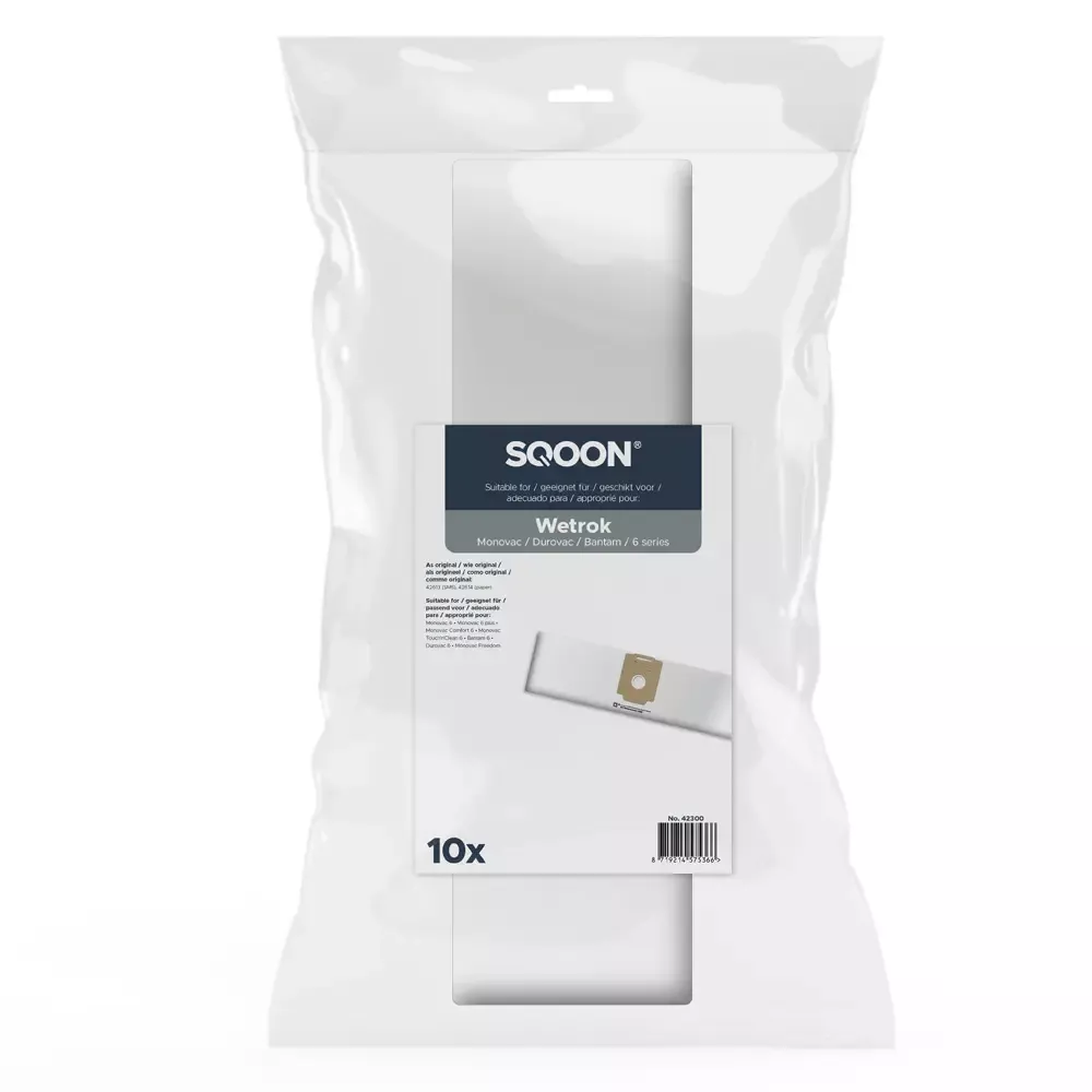 Sintetičke vrećice kompatibilne s Wetrok Monovac (Comfort), Durovac 6 (Sqoon 42300) slika 2