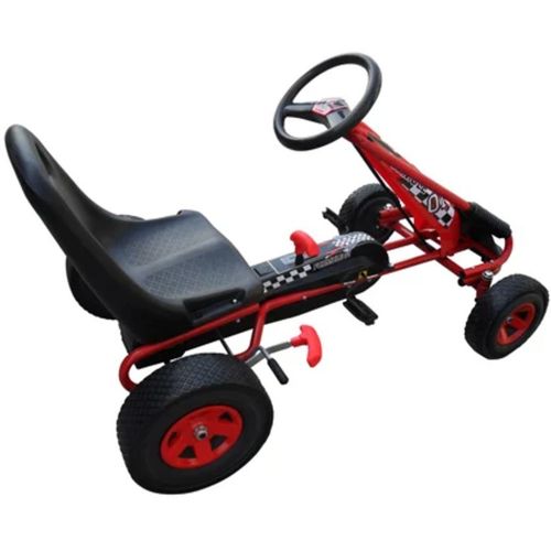 Crveni Go kart s podesivim sjedalom pedalama slika 7