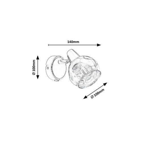 Rabalux Tamara,spot, E14 1x40W,hrom slika 2