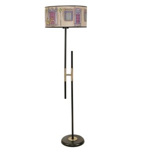 Felix Siyah Lambader Silindir 01 Abajurlu Multicolor Floor Lamp