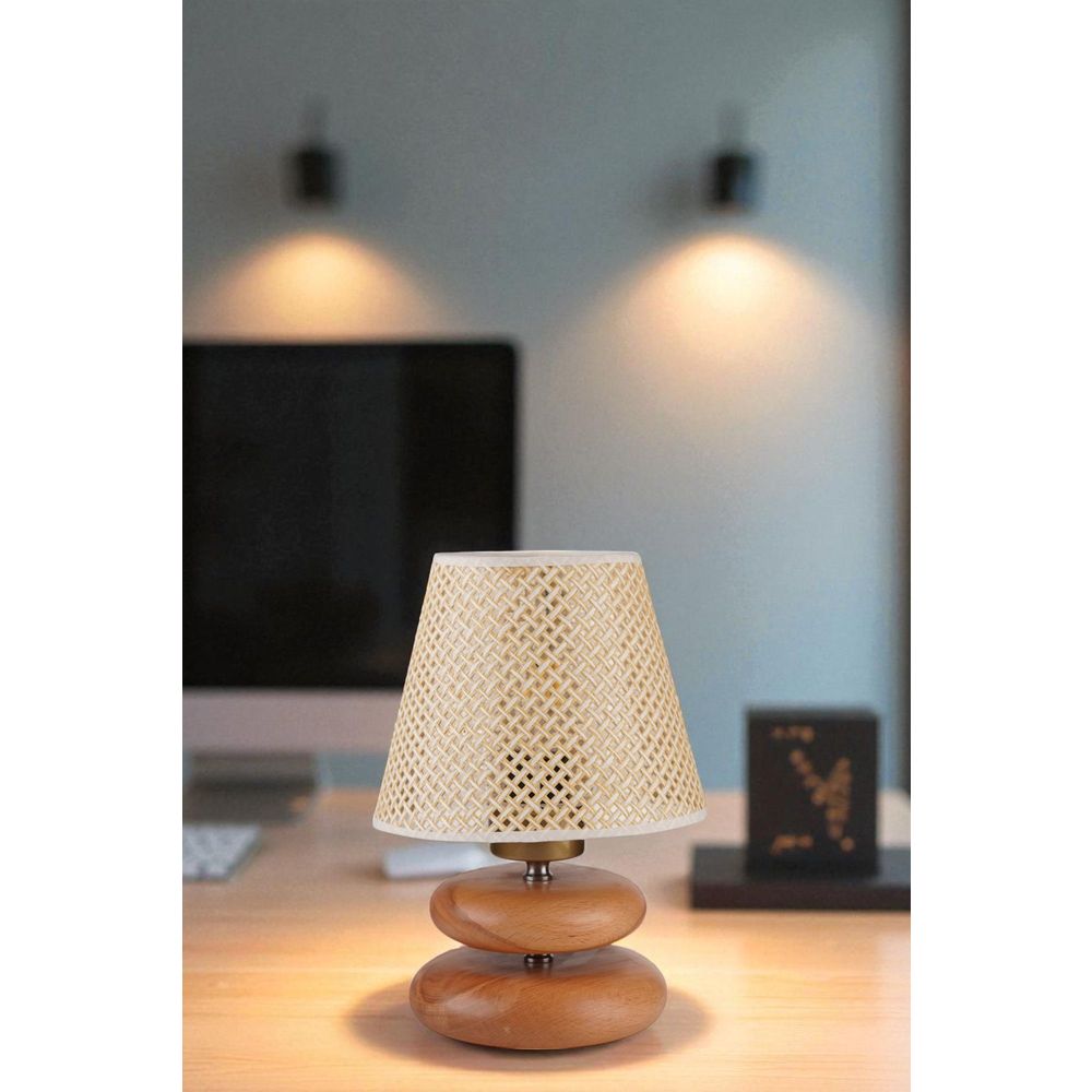 8901-6 Bež Orah Stolna Lampa slika 2