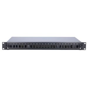 Extralink Patch panel 24 Simplex SC / 24 porta sa kasetom, bez modula, crni