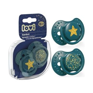 Lovi Silicone Dynamic Varalica 18M+ (2Kom) - Stardust Green