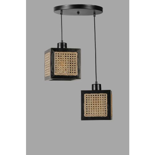 Kumsal 2 Li Tepsili Siyah Rattan Avize Rattan
Black Chandelier slika 2