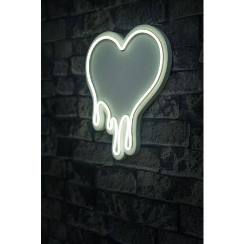 Wallity Ukrasna plastična LED rasvjeta, Melting Heart - White slika 9