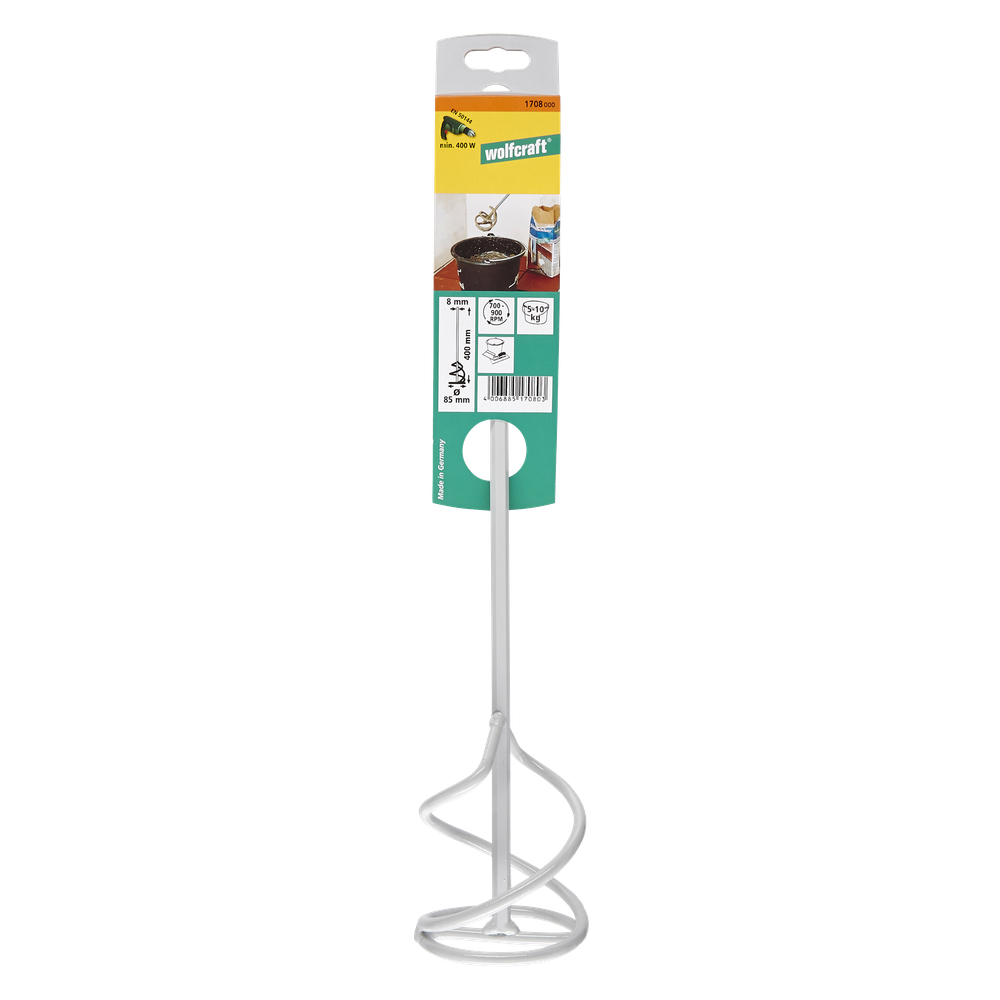 Wolfcraft Mješač Za Malter i Ljepilo fi 85 x 400 mm Prihvat 8 mm - 1708000 slika 5