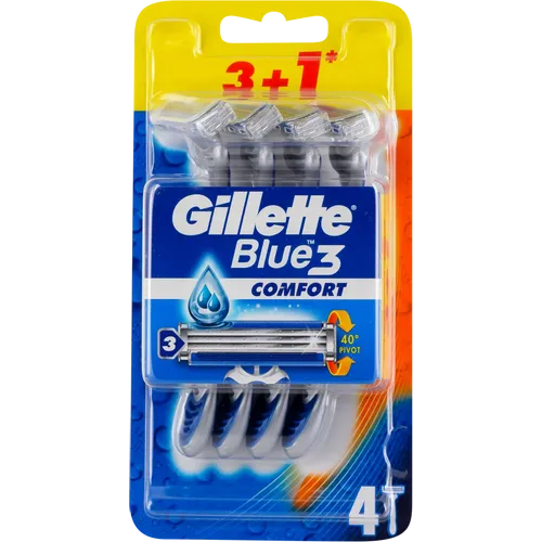 Gillette Blue3 Comfort muški brijač pakovanje 3+1 slika 1