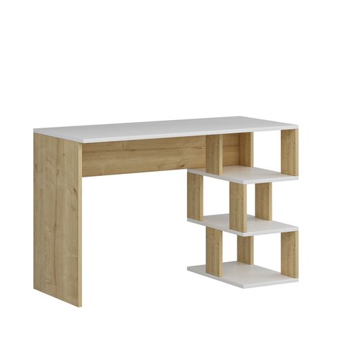 Woody Fashion Studijski stol, Dardanos - White, Sapphire Oak slika 4