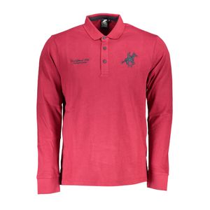 US GRAND POLO MEN'S LONG SLEEVED POLO SHIRT RED