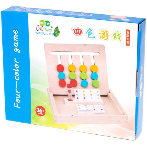 Montessori drvena edukativna igračka, šareni oblici slika 2