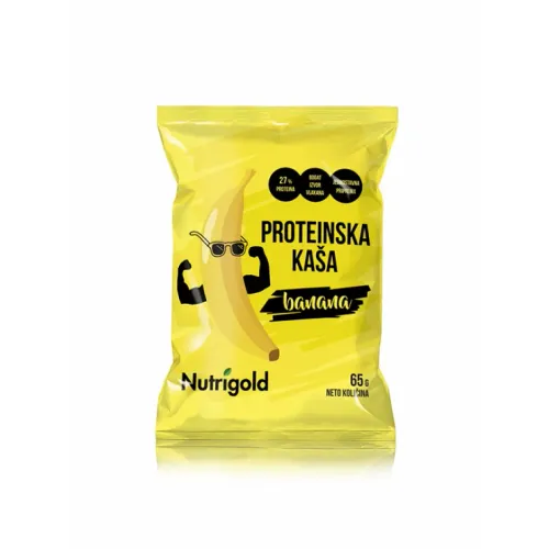 Proteinska kaša Banana 65g Nutrigold slika 1