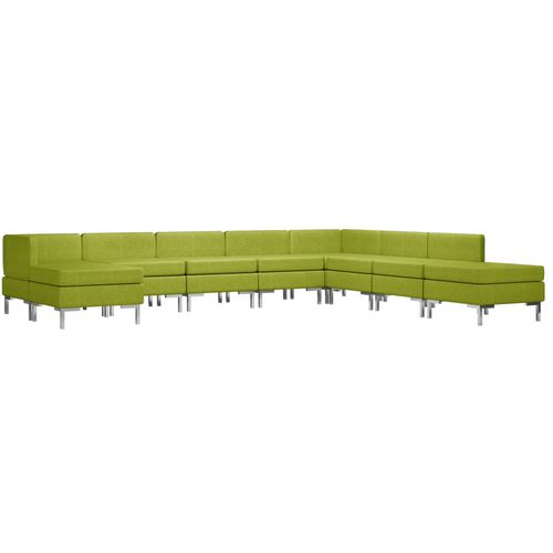 9-dijelni set sofa od tkanine zeleni slika 28