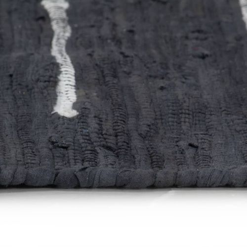 Ručno tkani tepih Chindi od pamuka 200 x 290 cm antracit slika 18