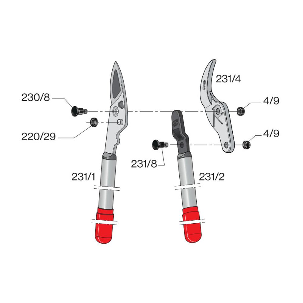 Felco ručka s oštricom 231/1 slika 2