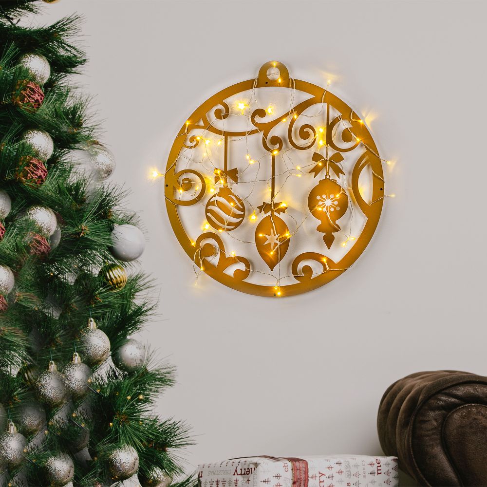 XMASGOLD - 028 Zlatni Dekorativni Metalni Zidni Ukras slika 1