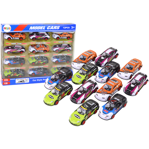 Set sportskih automobila 1:55 s pogonom na trenje, 12 šarenih dijelova slika 1