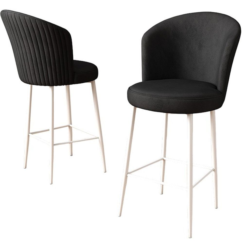Fora - Crni i Bijeli Bar Stolac Set (6 Komada) slika 3