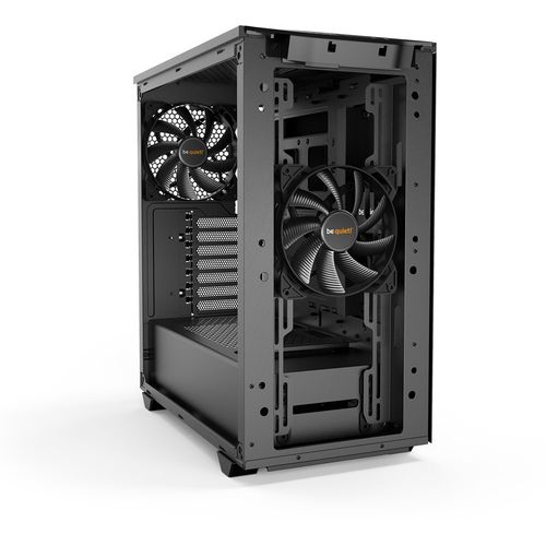 be quiet! BG034 PURE BASE 500 Black, MB compatibility: ATX / M-ATX / Mini-ITX, Two pre-installed be quiet! Pure Wings 2 140mm fans, Ready for water cooling radiators up to 360mm slika 2