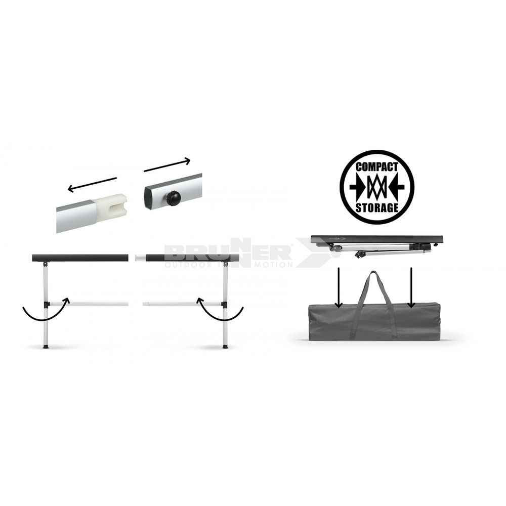 Brunner Sklopivi aluminijumski sto Accelerate 4 Compack, 120x80cm slika 10