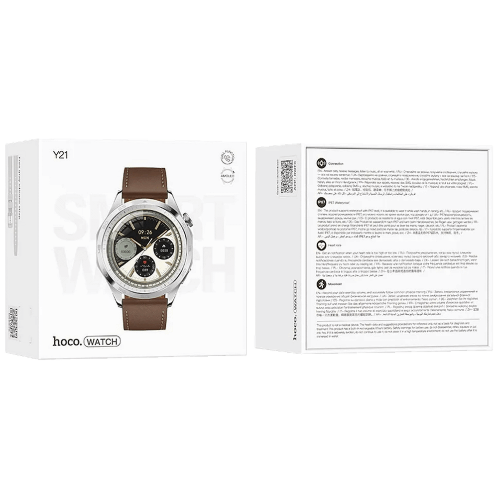 hoco. Pametni sat, 1.43" AMOLED, Bluetooth, IP67 - Y21 Silver slika 4