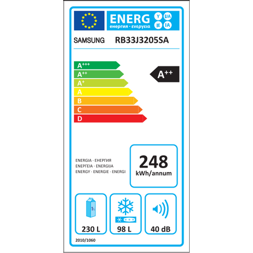 Samsung kombinirani hladnjak RB33J3205SA/EF, graphite (A++) slika 4