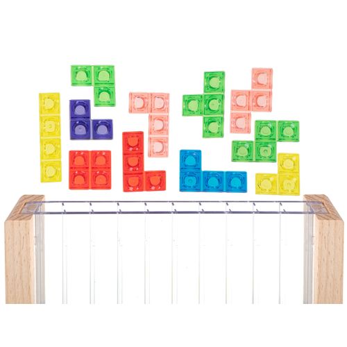 Montessori vertikalni tetris u drvenom okviru slika 4