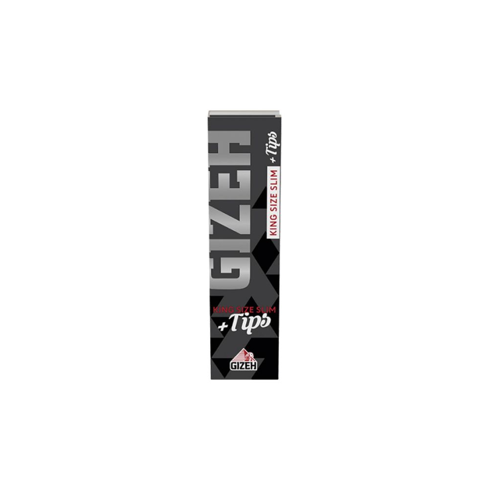 Gizeh papir za motanje Black King Size Slim + Tips 34kom slika 1