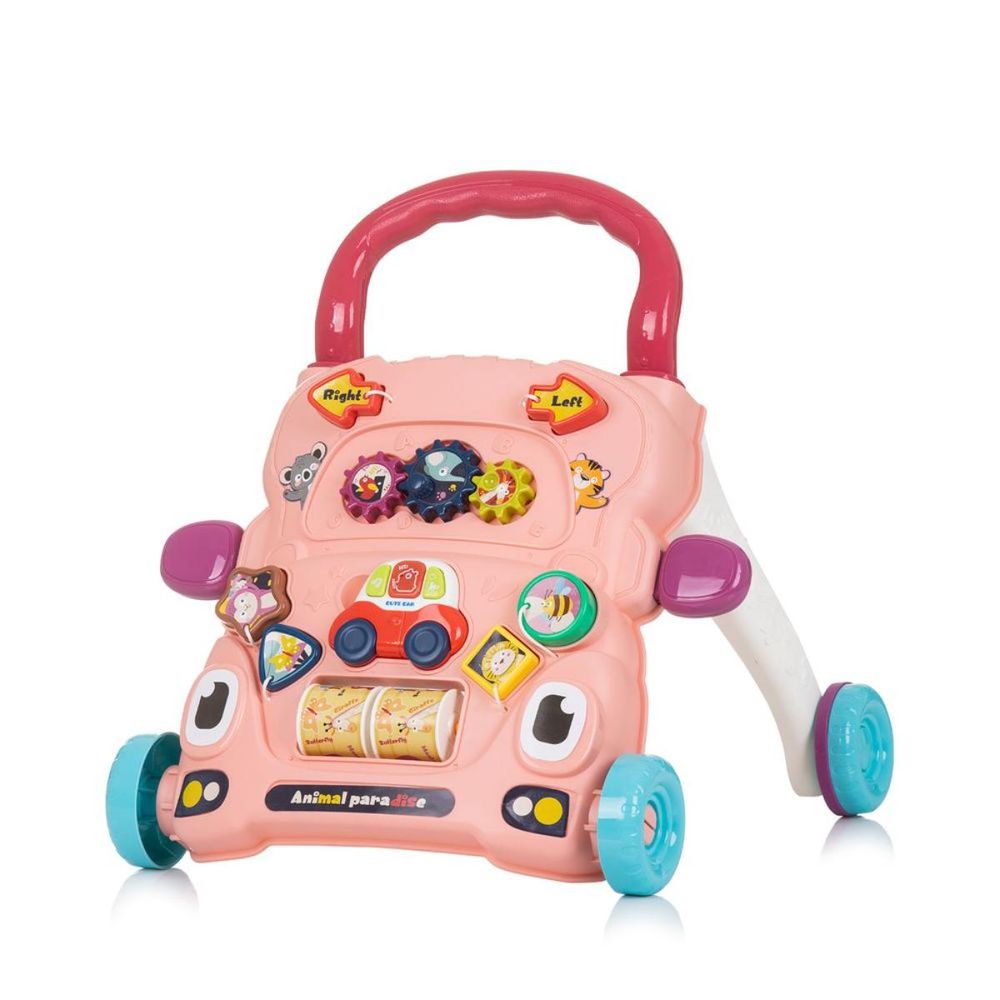 Chipolino Aktivna guralica za bebe Funny Animals Pink Mikfan0242Pi slika 1