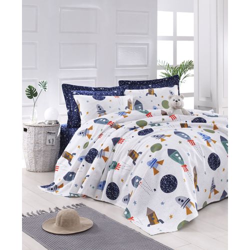 Spacex - Dark Blue Dark Blue
White
Green
Red
Brown Single Pique & Pillowcase Set slika 1