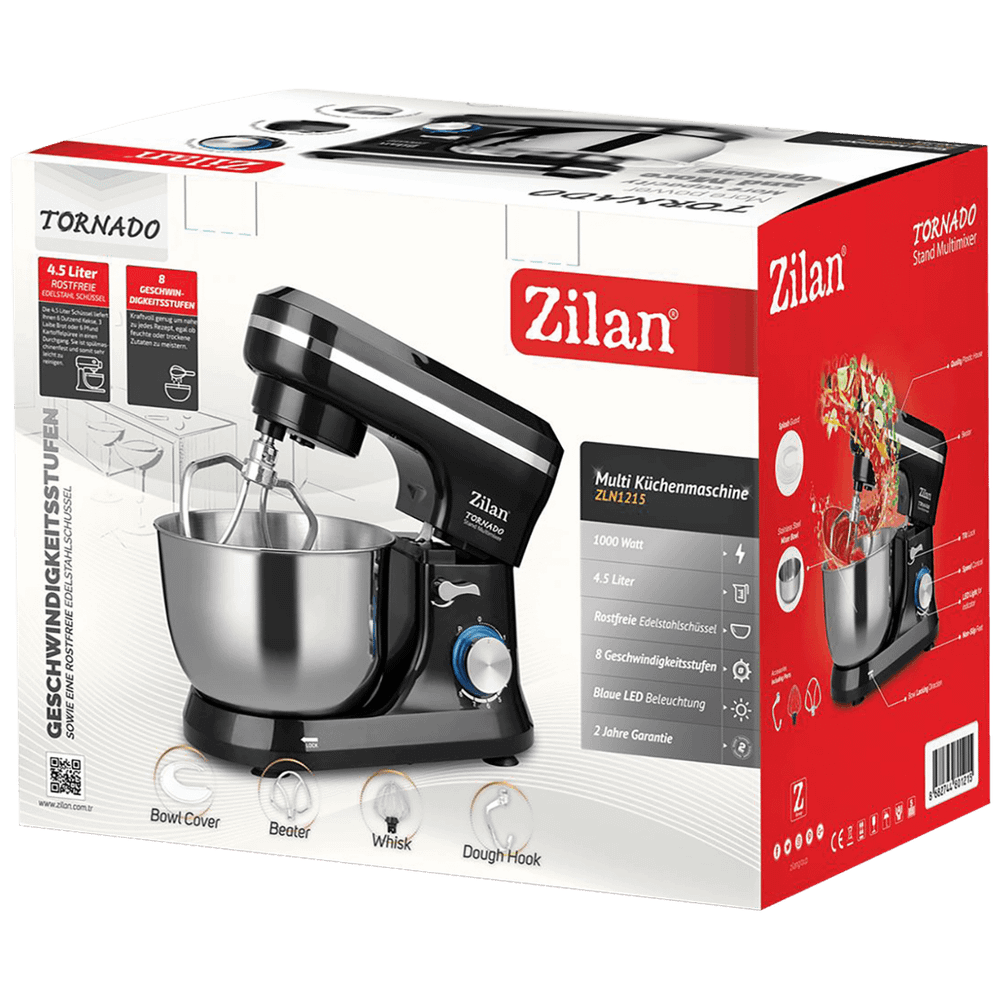 Zilan Mikser sa posudom, 8 brzina+pulse, 4.5 lit., 1000 W - ZLN1215 slika 2
