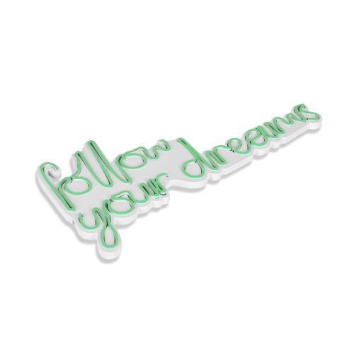 Wallity Ukrasna plastična LED rasvjeta, Follow Your Dreams - Green slika 14