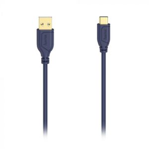 Hama USB-C kabl, fleksibilan, bakar, pozlata, 0.75m teget