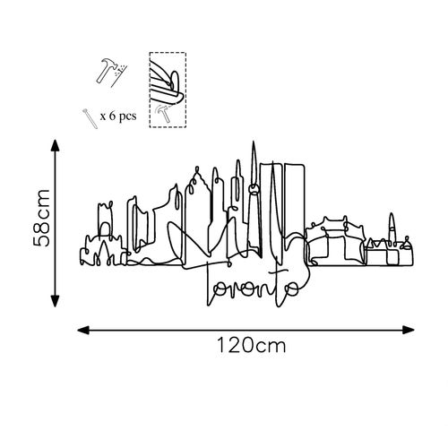 Wallity Metalna zidna dekoracija Toronto slika 6