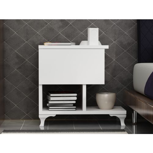 Cast - White White Nightstand slika 2