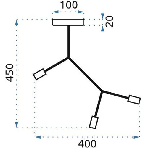 TOOLIGHT CLASSIC BLACK STROPNA SVJETILKA METAL LOFT APP736-3C crna slika 11