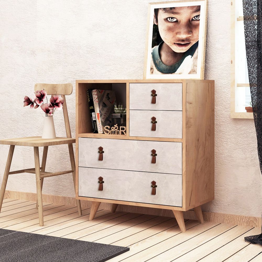 Witlof Oak Bijela Komoda slika 2