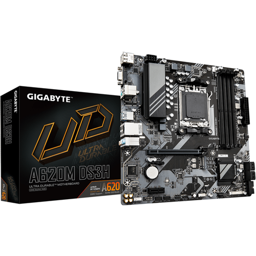 Gigabyte MB [A620M DS3H]AM5; 4xDDR5; M.2, 4xSATA;6xUSBHDMI, DP, VGA; mATX slika 1