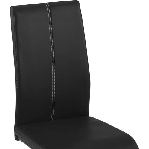 Konzolne blagovaonske stolice od umjetne kože 2 kom crne slika 30