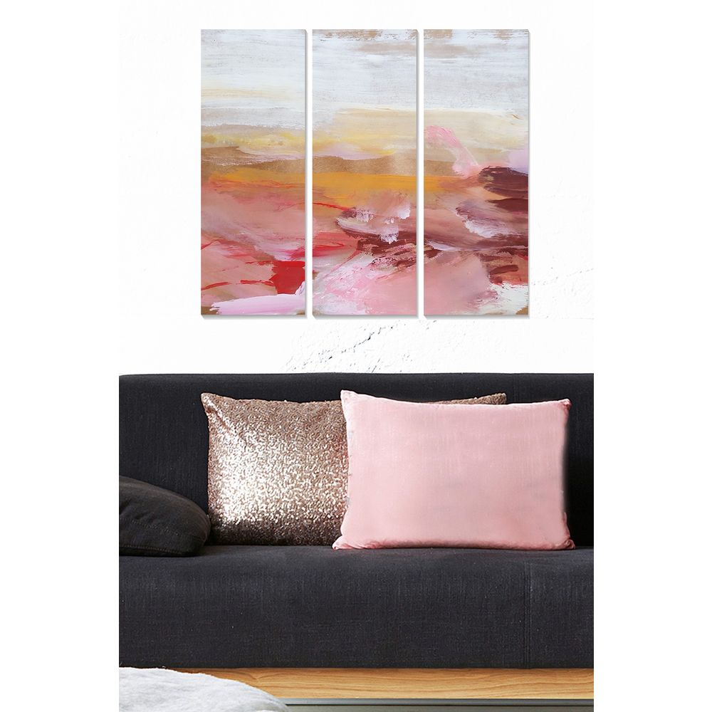 Dekorativna Slika od MDF-a u Više Boja (Set od 3 Komada) - MDF1056546683 slika 1